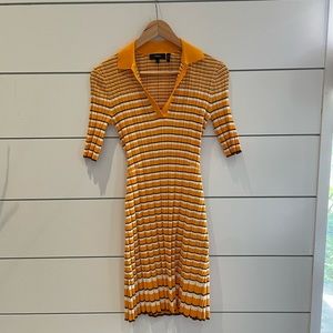 Theory light weight stretch sweater dress cotton ribbed. No tags but NEVER worn.